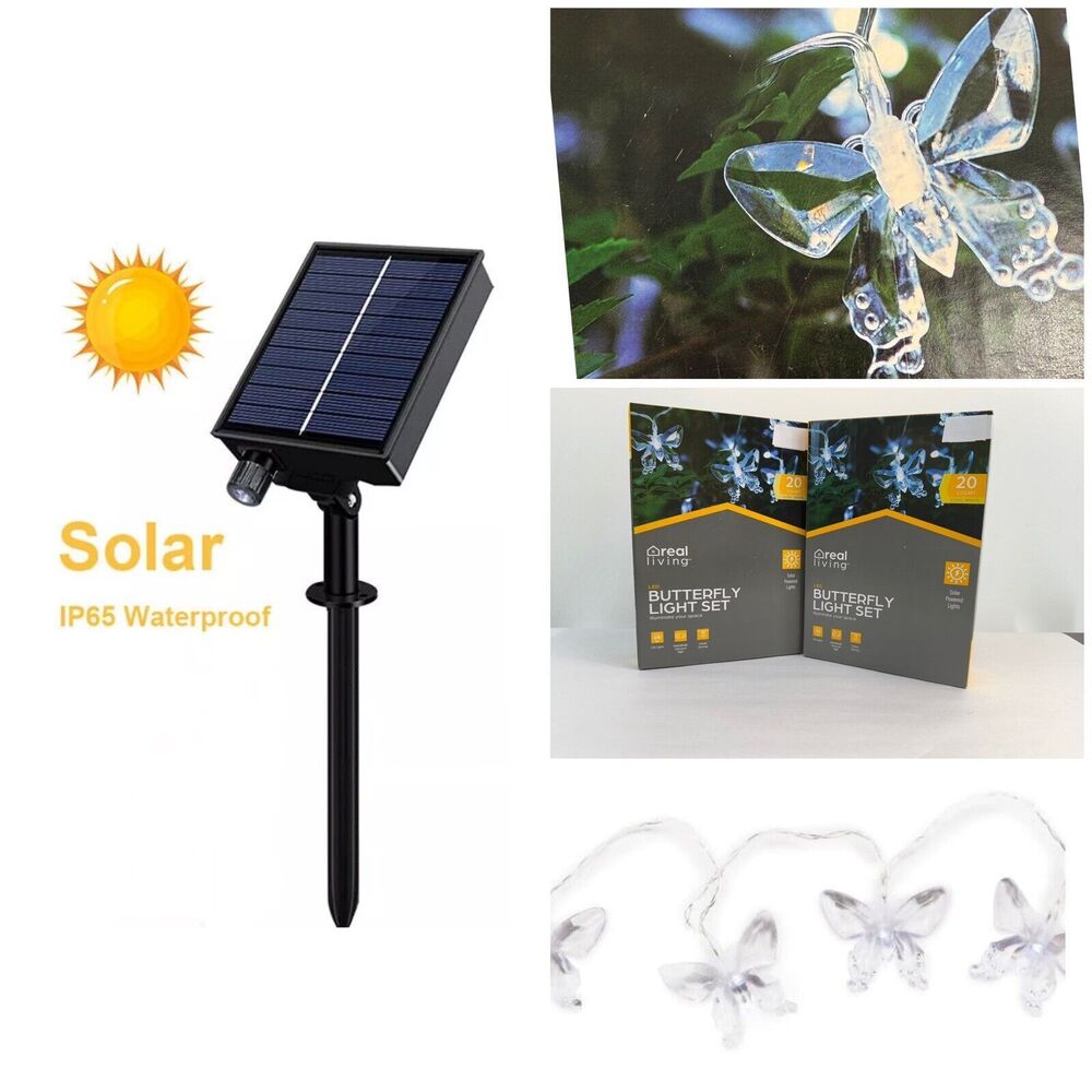 Led Solar Powered Flower Light Set Lights - Picture 5 of 11